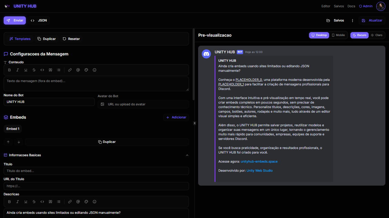 Unity Hub - Funcionalidades